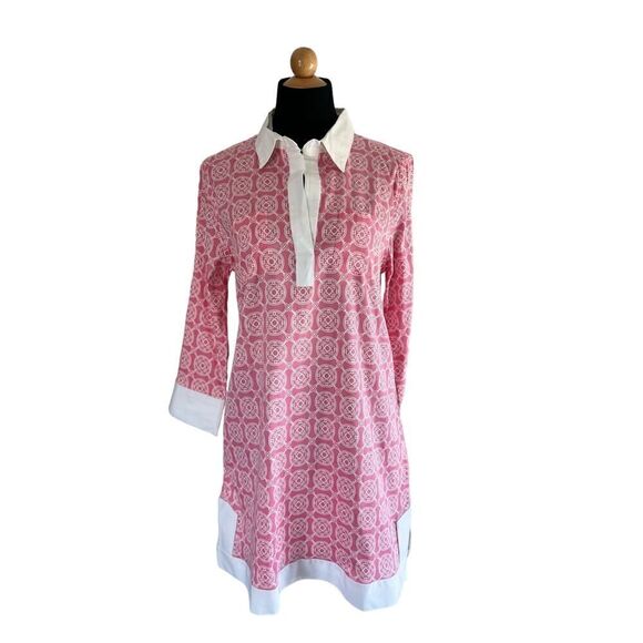 TIZZIE COTTON PINK DRESS SIZE MEDIUM - Picture 1 of 8